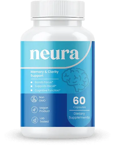 Neura supplement bottle Neura supplement bottle close-up
